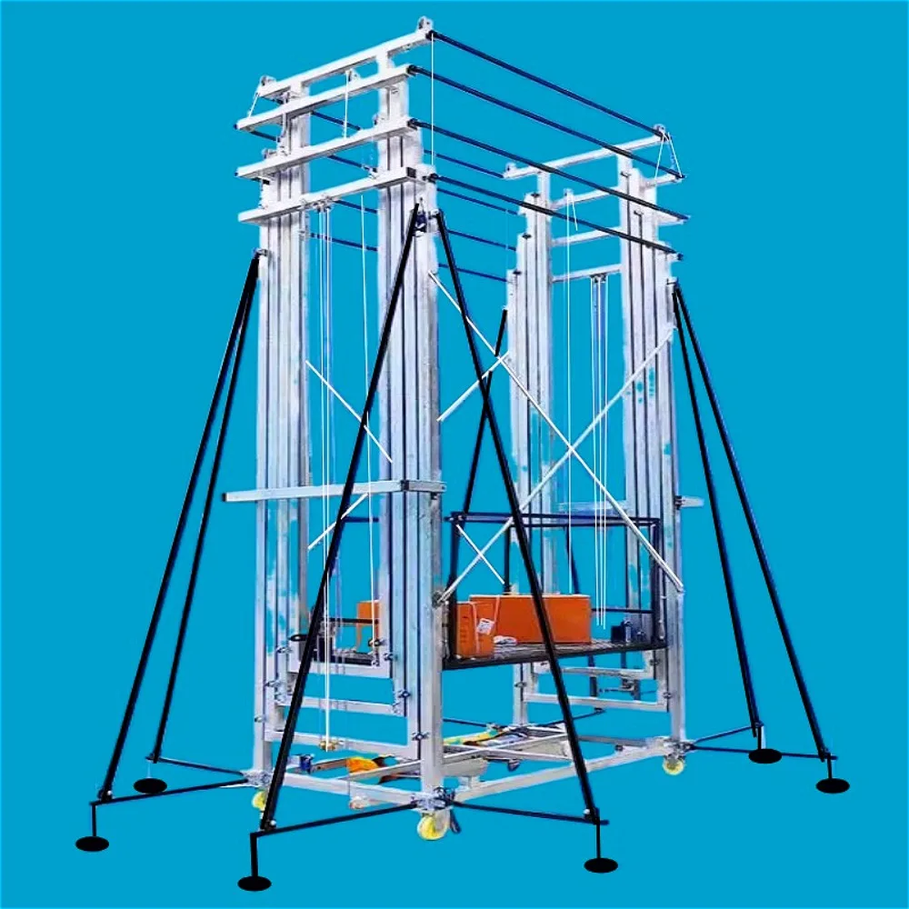 

Electric scaffolding lift mobile cargo platform engineering decoration hot dip galvanized electric lifting scaffolding 15 meters