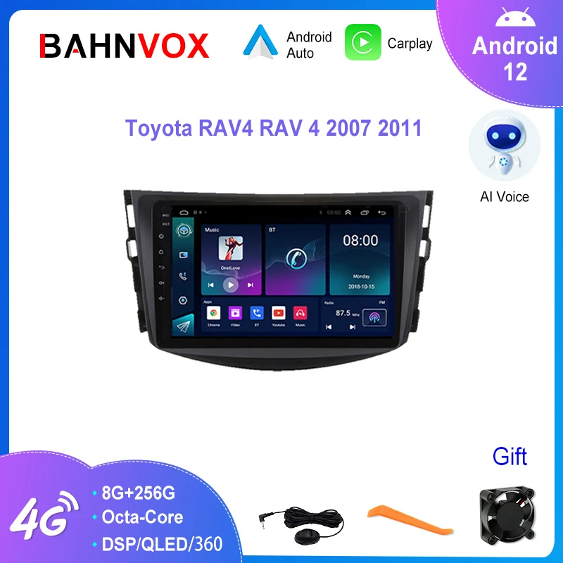 

9" Android 12.0 Car Radio for Toyota RAV4 RAV 4 2007 2011 Multimedia Video Player Navigation GPS Stereo Screen Head Unit 2din