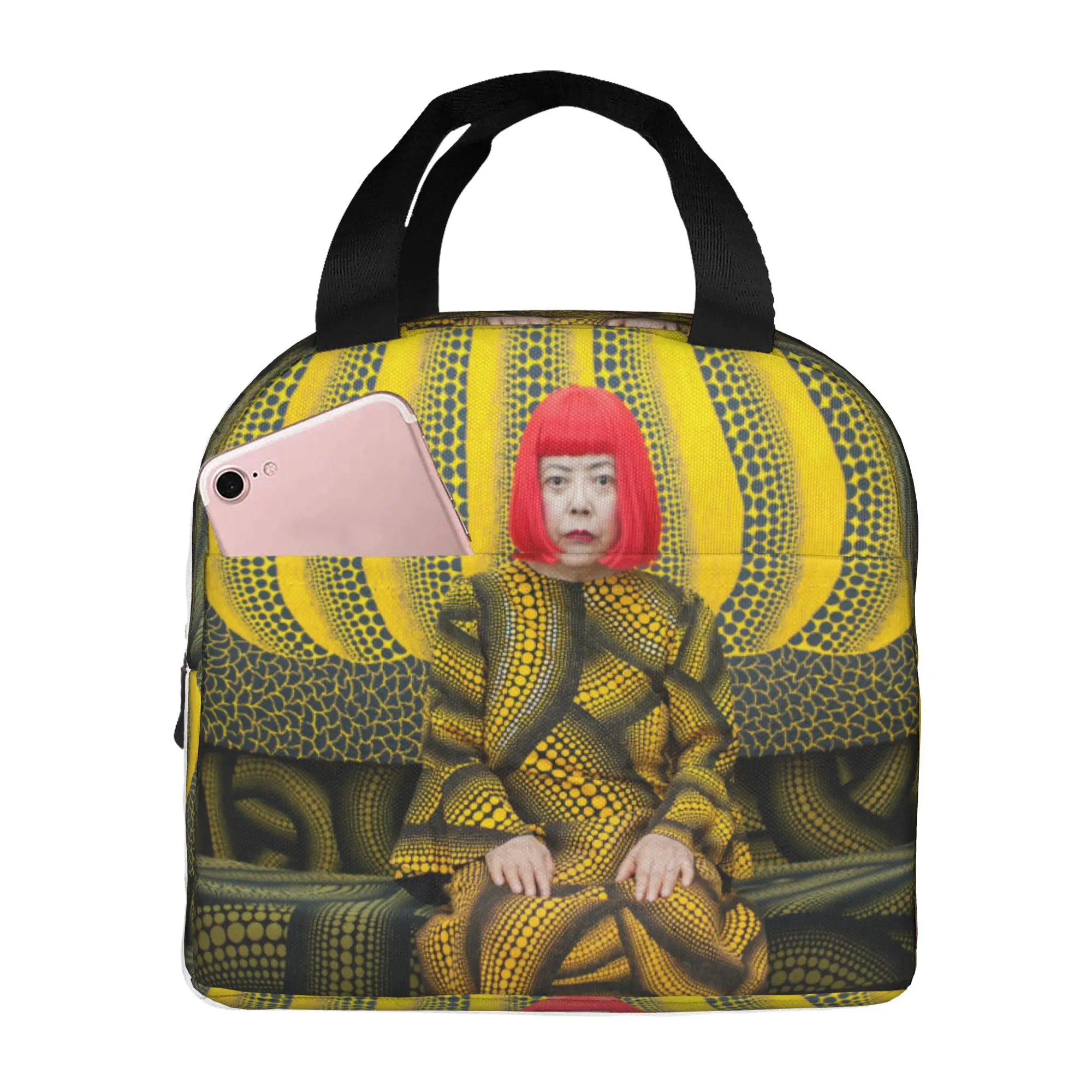 Yayoi Kusama Lunch Bag Men Women Pumkin Abstract Painting Thermal Cooler Insulated Lunch Box for School
