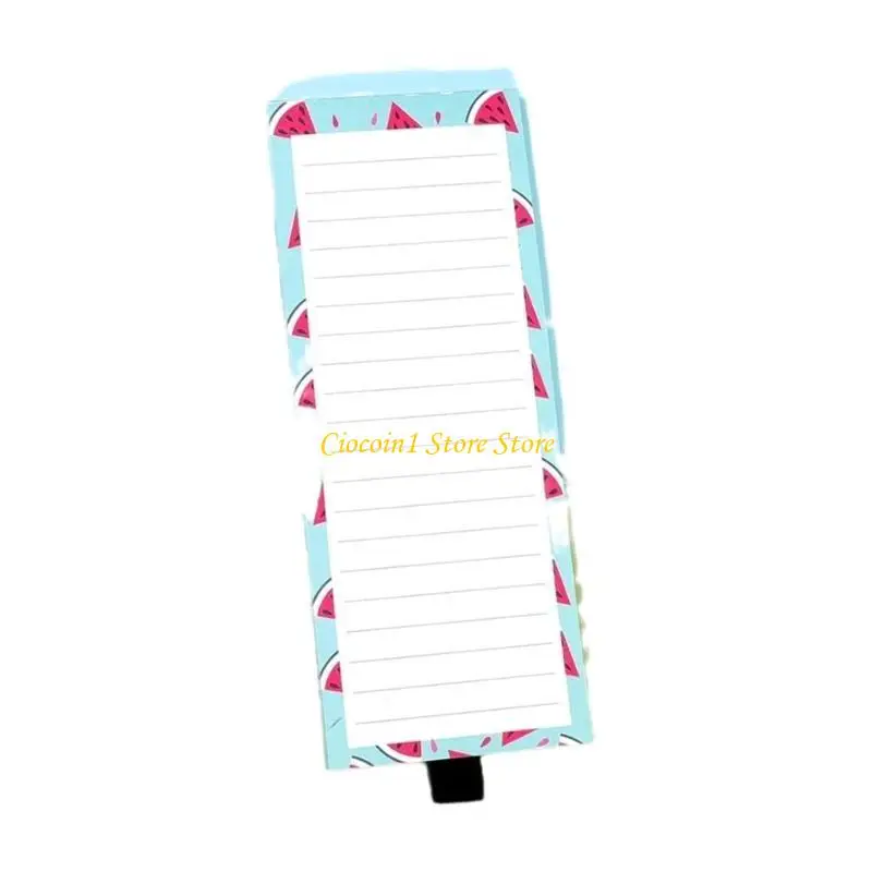 A3PC Kitchen Fridge Memopad Fruit Print Writing Pad Notepads Reminder On Fridge for Grocery List Shopping Lists