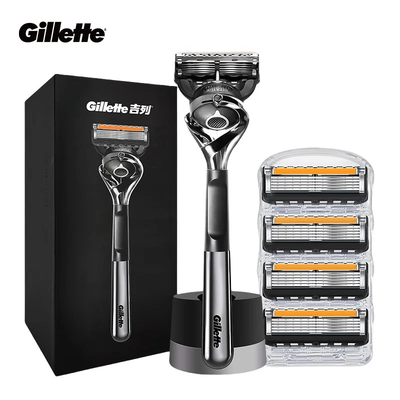 Gillette Fusion 5 ProGilde Shaver Flexible Shaving Beard with Smooth Lubrication Bar Sharp Durable Razor for Man