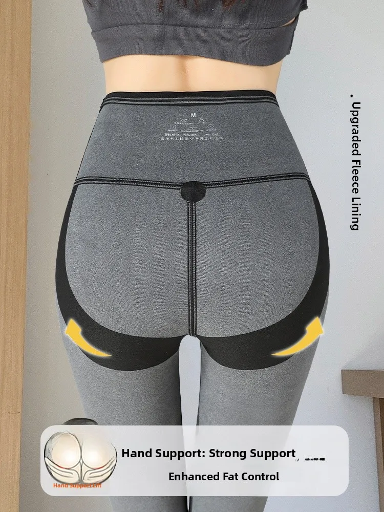 กางเกงโยคะผ้าฝ้ายอเมริกันทรงสลิมเอวสูงสำหรับผู้หญิง กางเกงขายาวลำลอง ผ้าฝ้ายยืดได้ ใส่สบาย เหมาะสำหรับฤดูหนาว รุ่นใหม่...