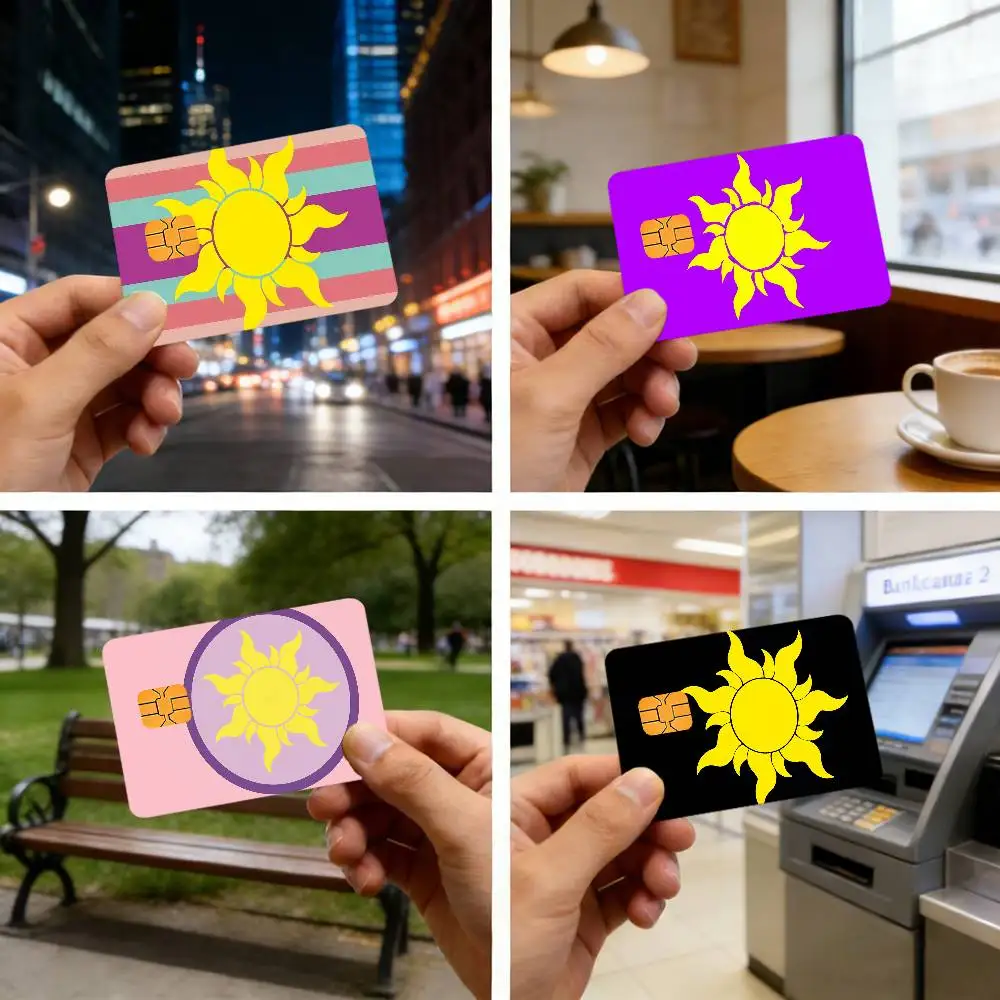 Rapunzel Sun Credit card stickers bank cards public transport cards waterproof and scratch-resistant protective film