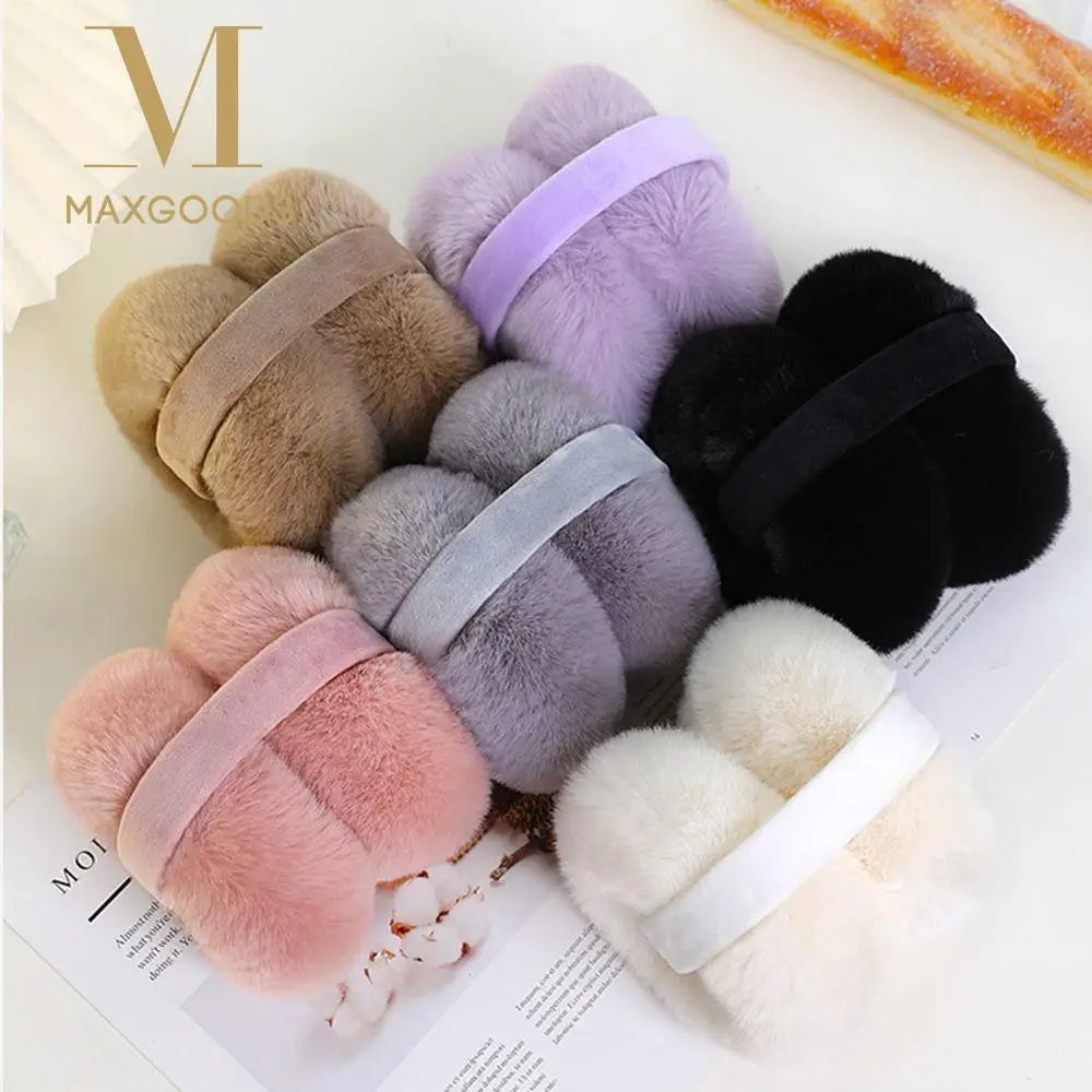 Simpatico scaldaorecchie in peluche, copertura per le orecchie ispessente antigelo, per tenere al caldo le cuffie pieghevoli per le donne e le ragazze