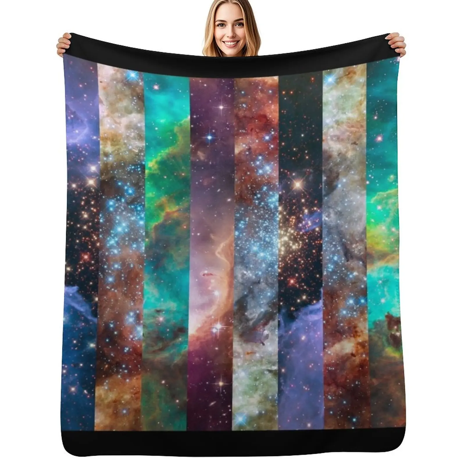 

Colours of the Universe Throw Blanket Lightweight Cozy Blanket for Bed Sofa