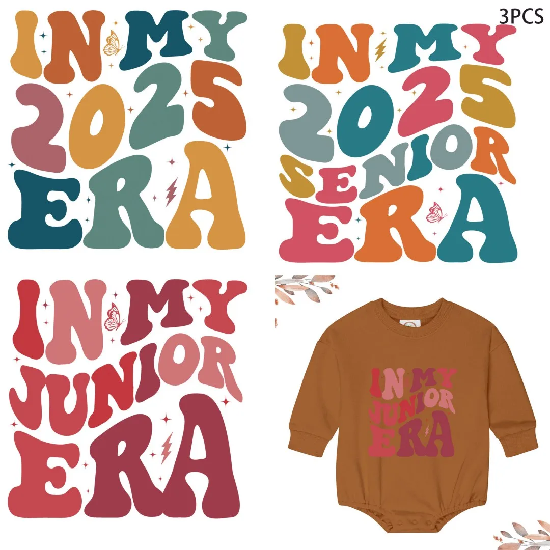 

Happy New Year 2025 DIY Stickers Shirt Clothes Patch Girls Backpack Pillow Washable Heat Transfer Printing