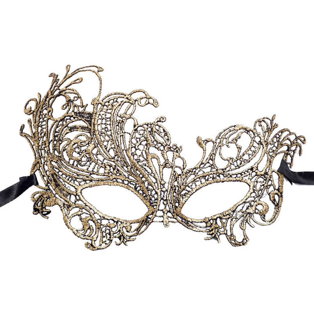 Maschere di pizzo d\'oro da donna maschera da festa in maschera maschera di carnevale maschera da ballo di Halloween maschera per gli occhi con