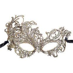 Maschere di pizzo d'oro da donna maschera da festa in maschera maschera di carnevale maschera da ballo di Halloween maschera per gli occhi con ritaglio veneziano per il viso moda donna