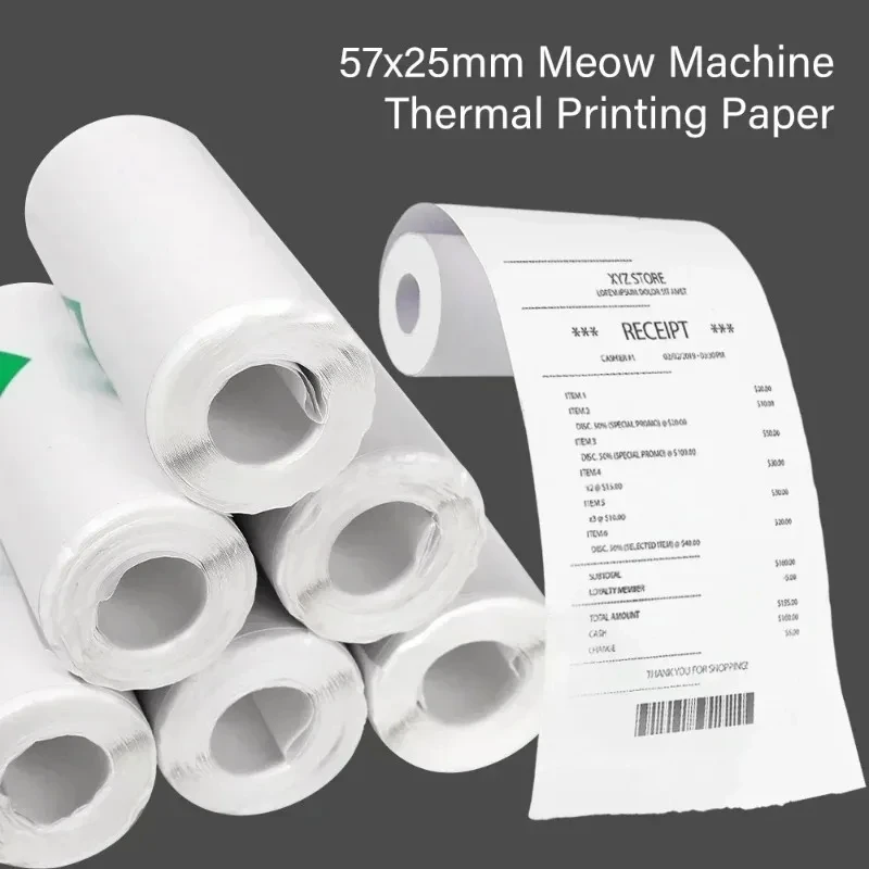 5Rolls Mini Printer Thermal Paper Label Sticker Colorful Self Adhesive Thermal Printing Paper Inkless Printing for Photo Picture