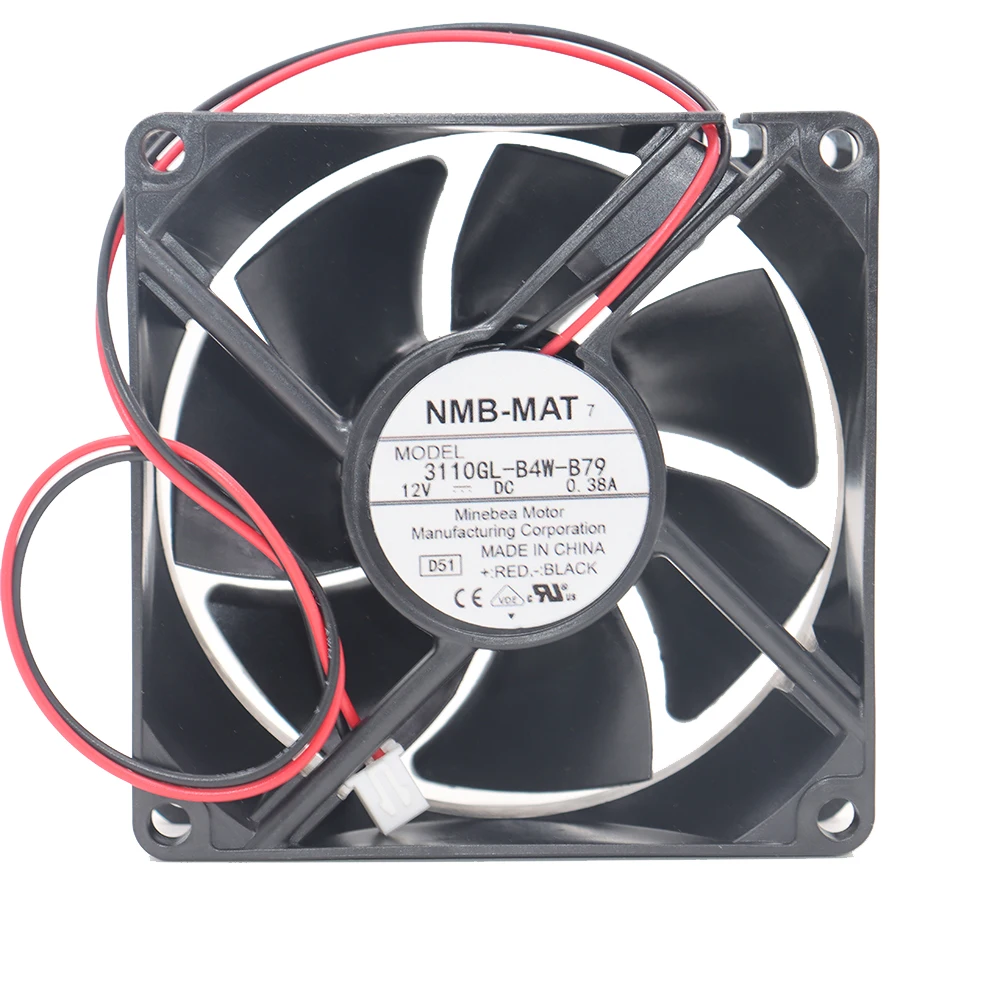 NMB 3110GL-B4W-B79 8025 8CM Three-Line Heat Sink Fan DC12V 0.38A Switch Fan for Computer Hardware