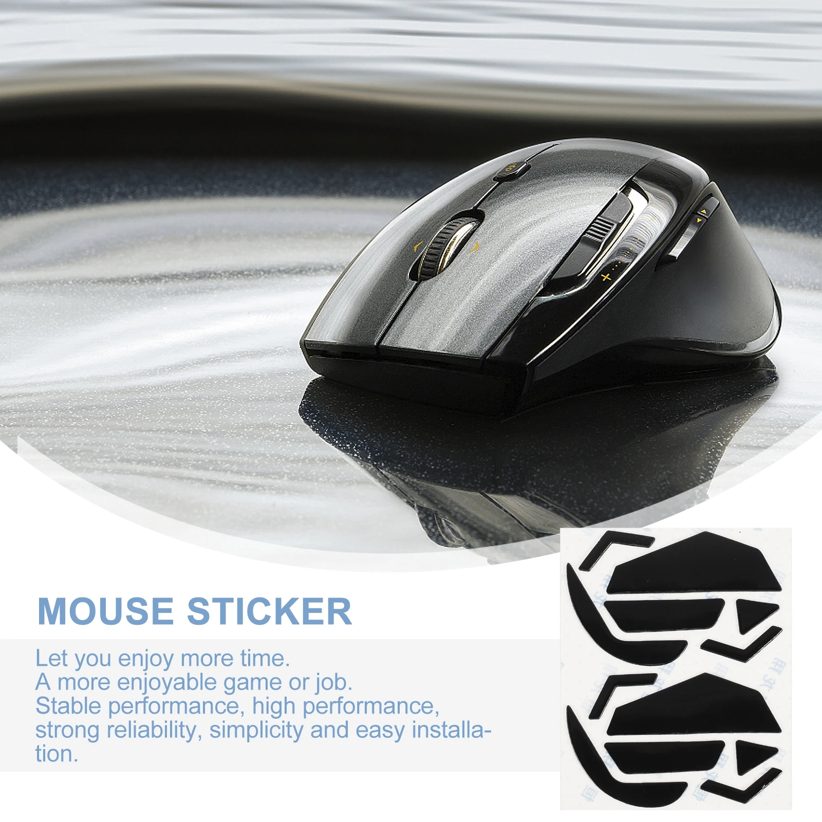 

2 Sets Mouse Feet Silicone Replacement Skate for Gaming Mice Computer Supply Pad Accessory Reducing Friction Wrist Fatigue