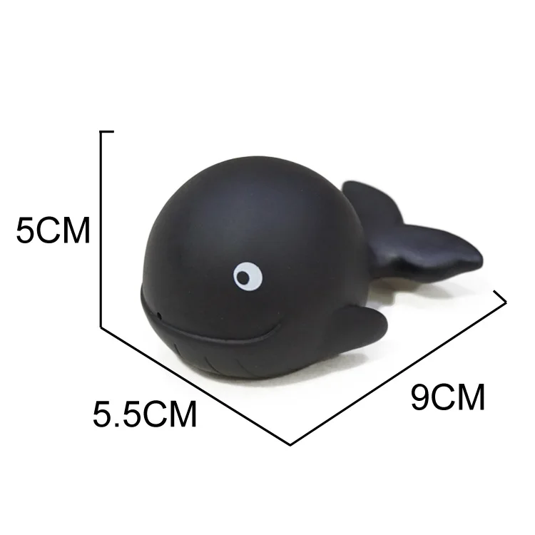 Brinquedos de água dos desenhos animados de borracha macia brinquedos animais marinhos banho interno som fazendo brinquedo animal