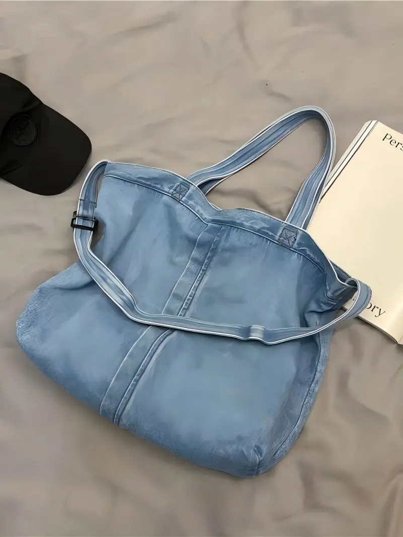 CGCBAG borse a tracolla in tela di jeans Casual per le donne borsa a tracolla con capacità di Lage borse a tracolla per Shopper femminili solide semplici