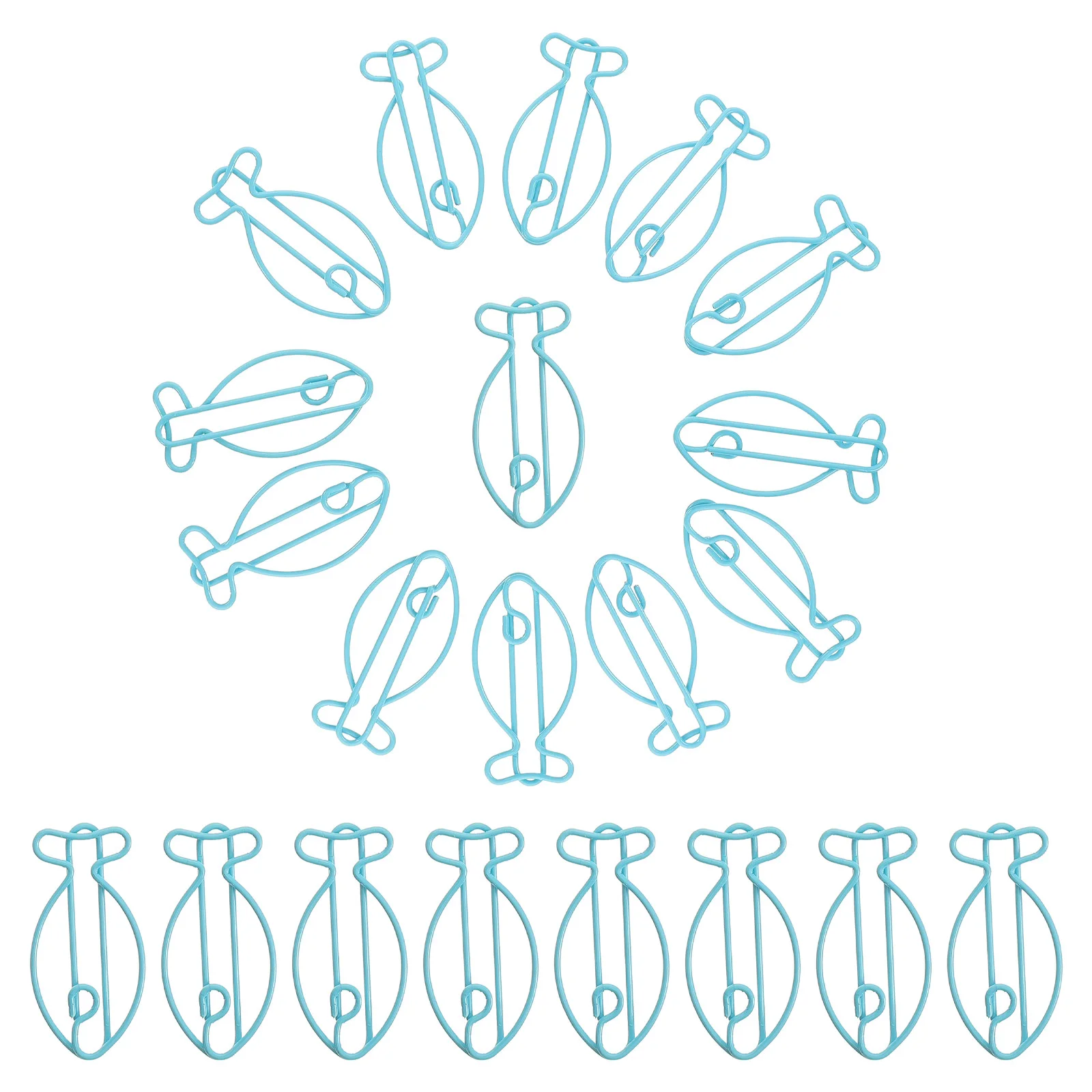 30 قطعة من مشابك ورق الأسماك الإبداعية، مشابك زخرفية معدنية لتنظيم المستندات المدرسية المكتبية، مجموعة مشابك ورق على شكل حيوان #3