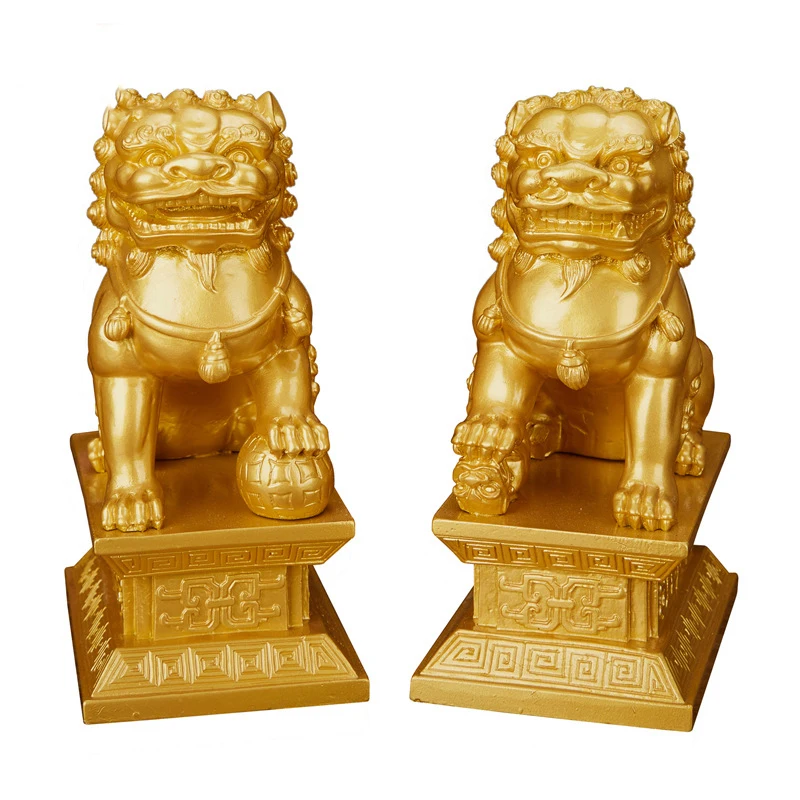 

2024 Fengshui Beijing Lion Decoration A pair of large-sized Beijing Lion Palace Gate Lion Home Feng Shui Business Gifts