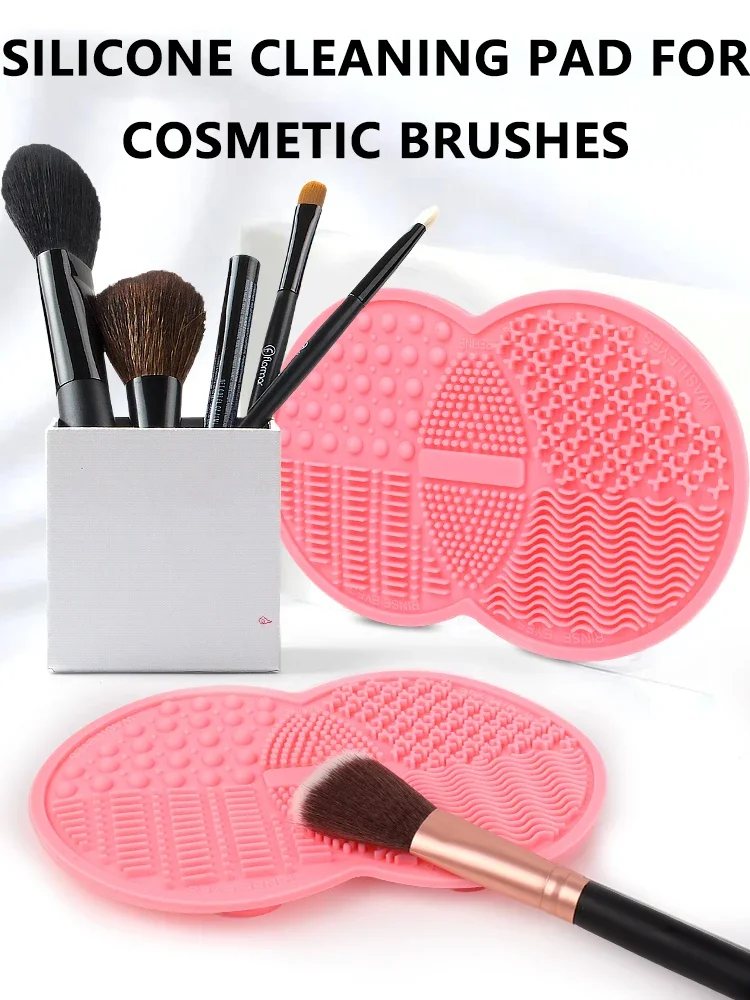 Tapis de nettoyage de brosse de maquillage, fond de teint cosmétique Portable, brosses à sourcils, tampon de nettoyage de Gel, outils de maquillage, planche de gommage en Silicone