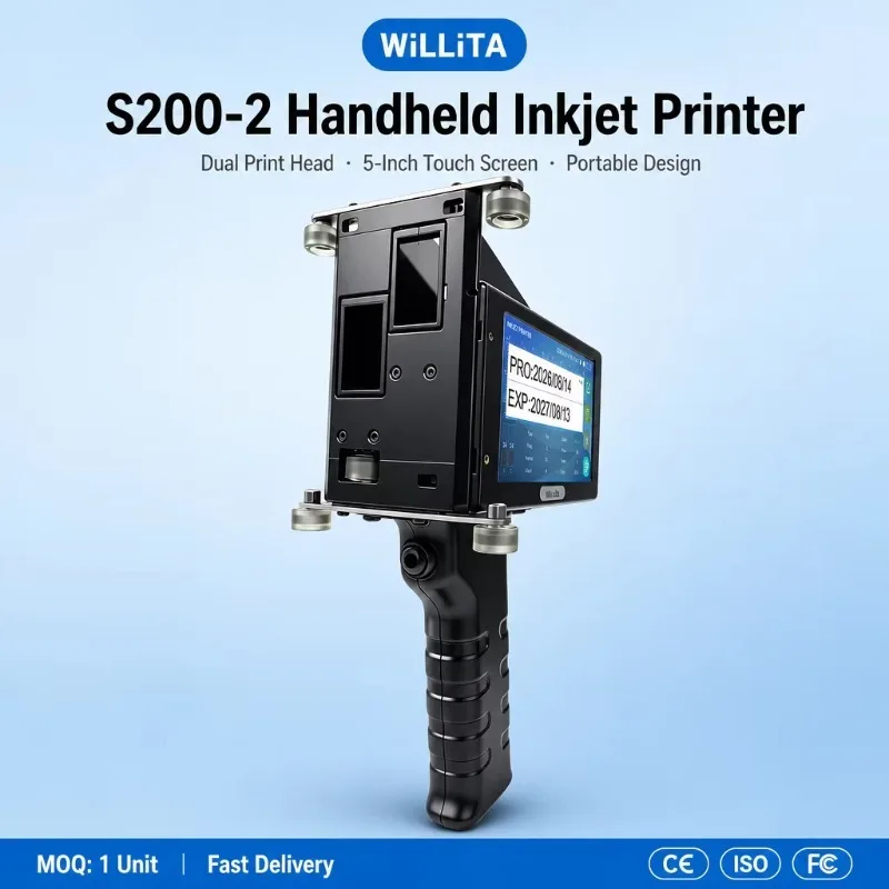 Willita Four-Head Handheld Inkjet Printer, Multifunctional Marking for Paper & Plastic Pouch in Small Workshops - view 4