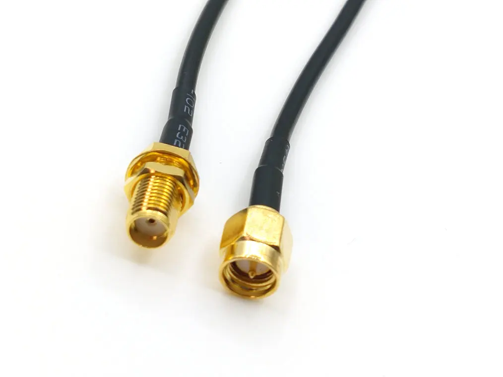 Imagem -04 - Cabo Sma Macho para Fêmea Cabo de Extensão Fio Alimentador para Coaxial Coaxial Wi-fi Rede Wifi 20 Pcs 100 Pcs Rg174