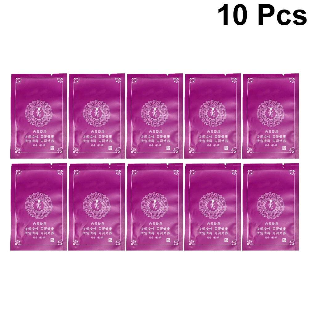10pcs Safe Uterus Cleaning Pill Uterus Clean Supplement Capsules for Woman Girl Lady Cleaning Care (A grain of One Bag)
