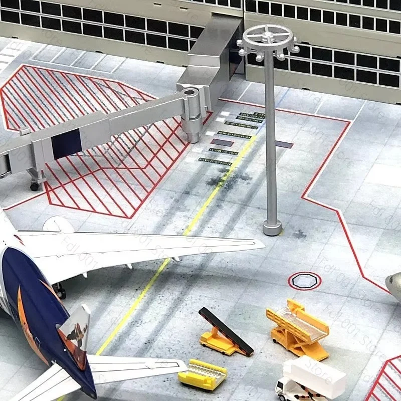 1/400 Airport Model Ground Support Equipment Terminal Jet Bridge Control Tower Road Light Ground Simulation Aircraft Accessories