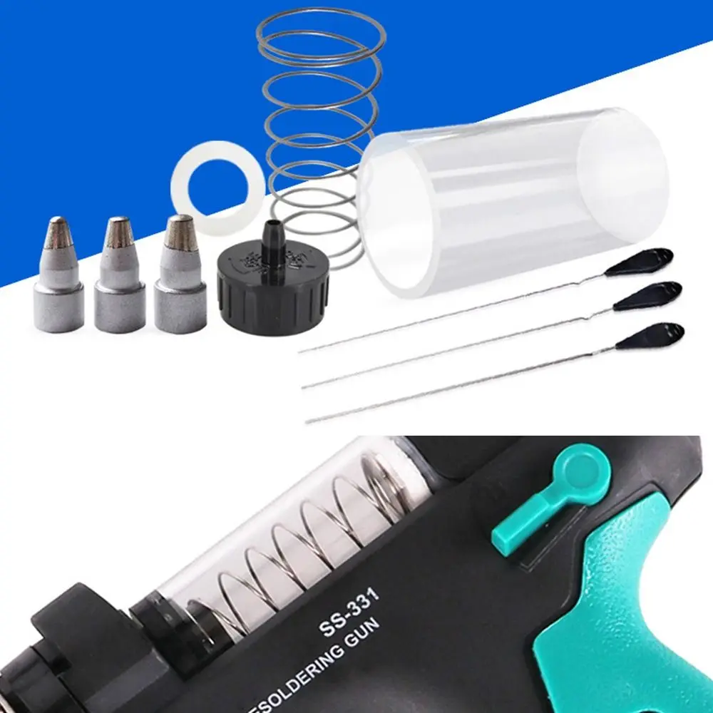 Estação Elétrica Desoldering Substituir Acessórios, Tracheal Tubo Bico Mat, Primavera Aquecimento Núcleo, Pro\'sKit SS-331H Parts