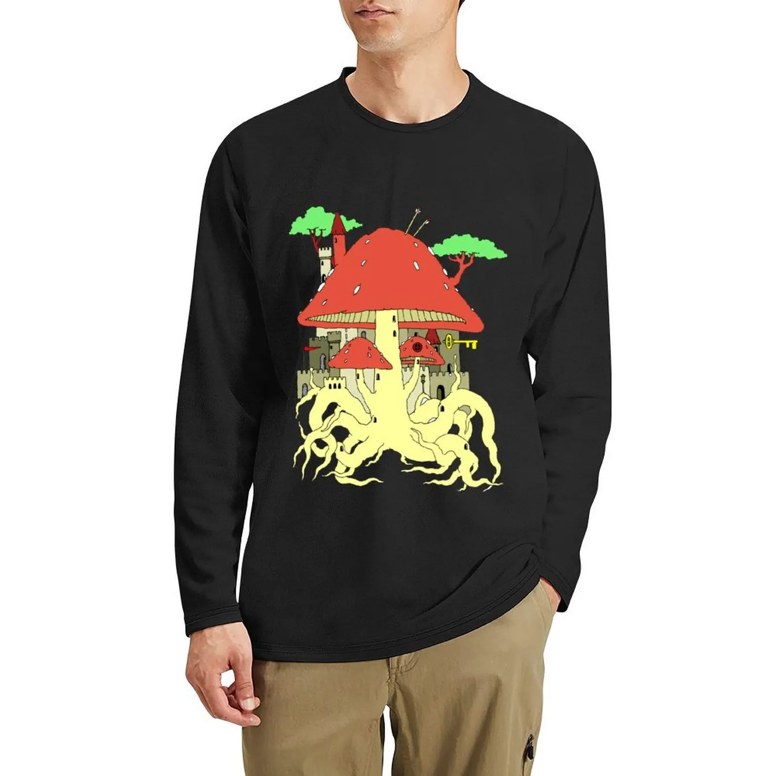 

Mushroom Castle Long T-Shirt plus size t shirts custom t shirts design your own plus size tops tees workout shirts for men
