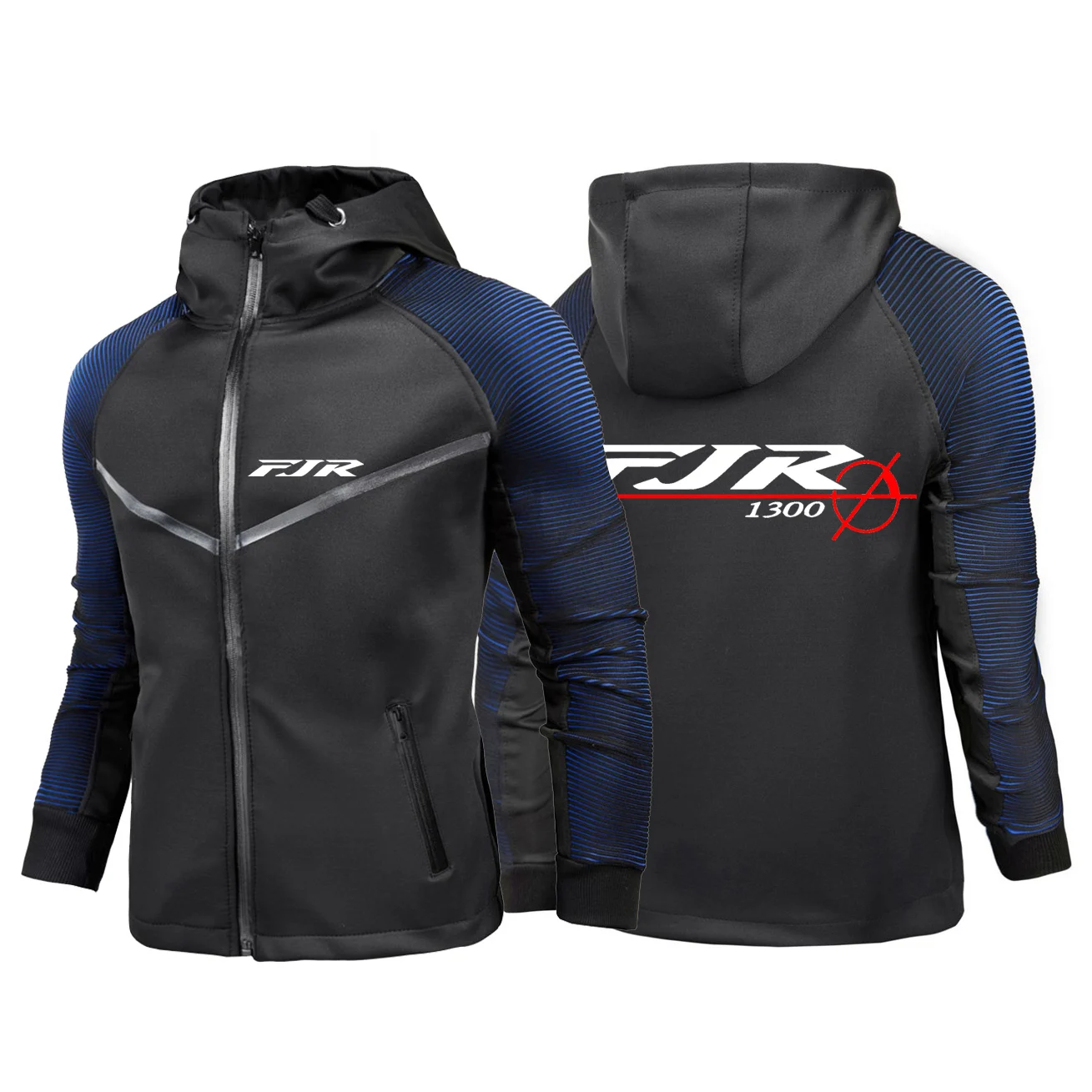 

2024 FJR 1300 Motorcycle Spring Autumn Men Print Windproof Zipper Jacket Casual High Quality Hooded Comfortable Racing Suit Tops
