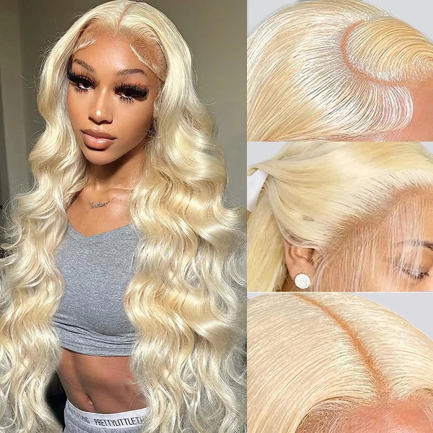 Firieya 13x4 Hd przezroczyste peruki typu Lace Front 613 blond koronkowe peruki z przodu dla czarnych kobiet brazylijskie fale ludzkie włosy peruki