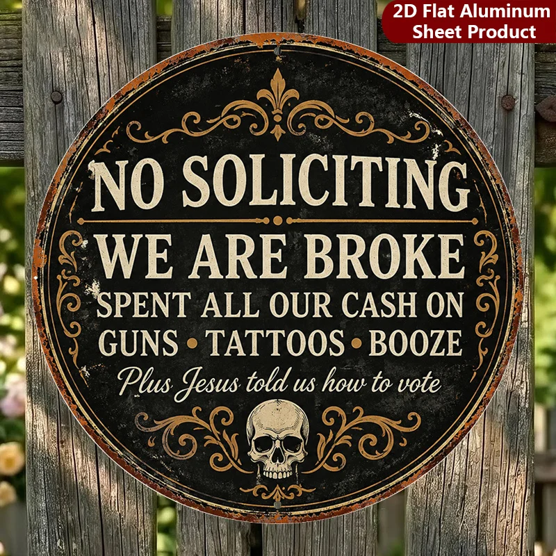2D Flat, 1pc, Funny Saying Decorative Sign Vintage Style Plaque Political Humor Perfect for Home, Porch, Garden, Cafe, Etc