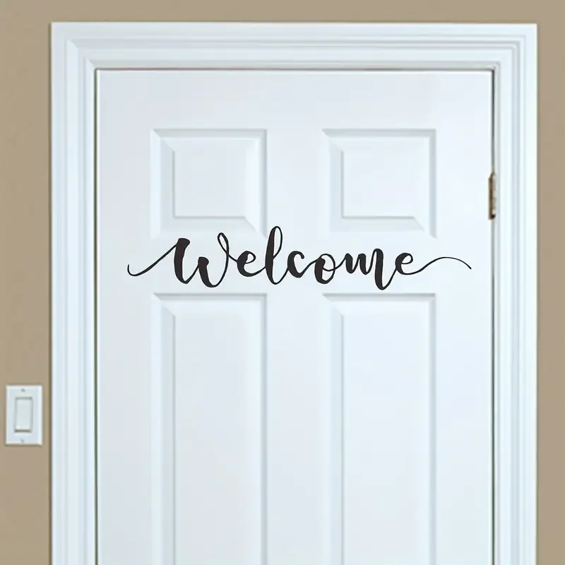 1 pegatina de pared, papel tapiz, azulejos de pared, eslogan inspirador en inglés 20, decoración del hogar de bienvenida, pegatinas de pared personalizadas, D