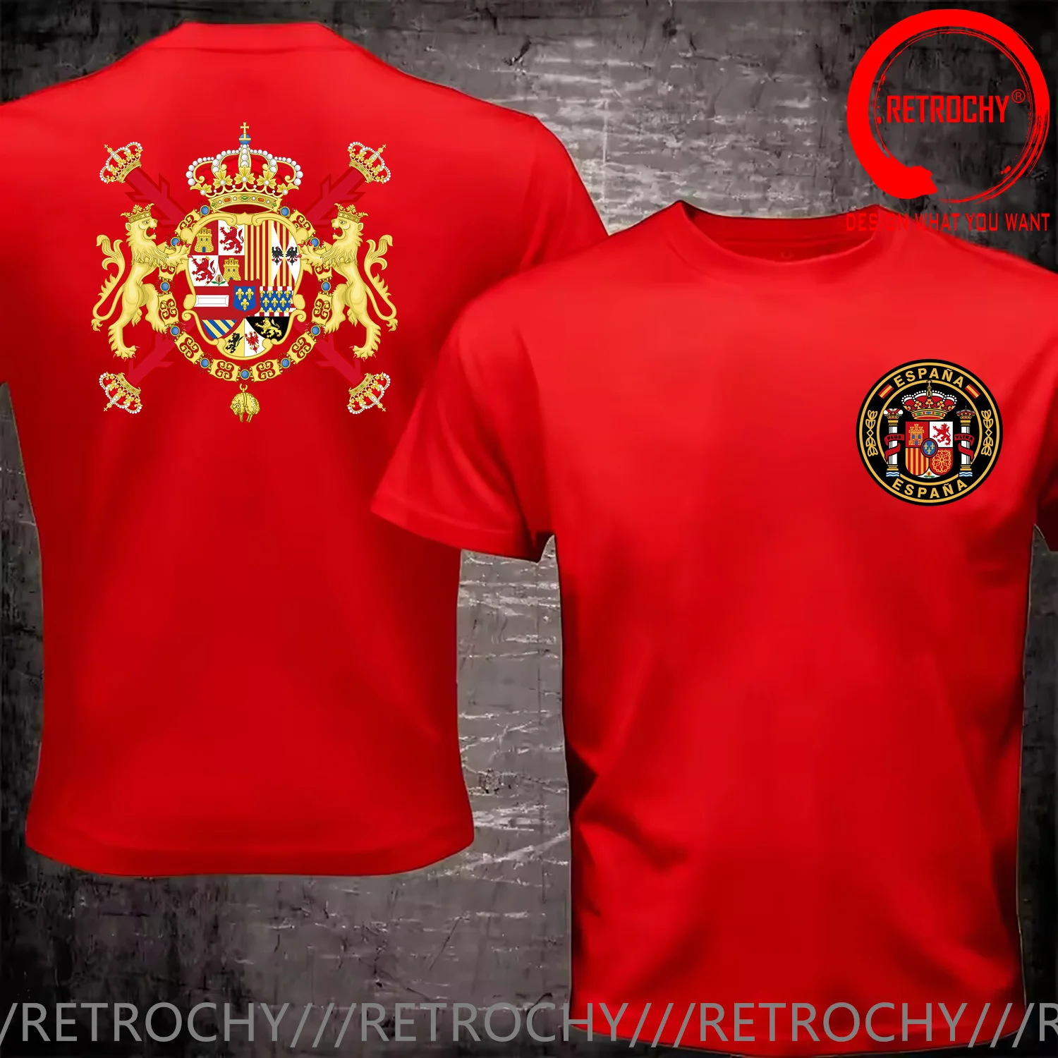 Espana Spain Coat of Arms T Shirt Women Men Stylish Fashion Leisure Tee Shirt Hip Hop Streetwear Tshirt Spainish Casual T-Shirt