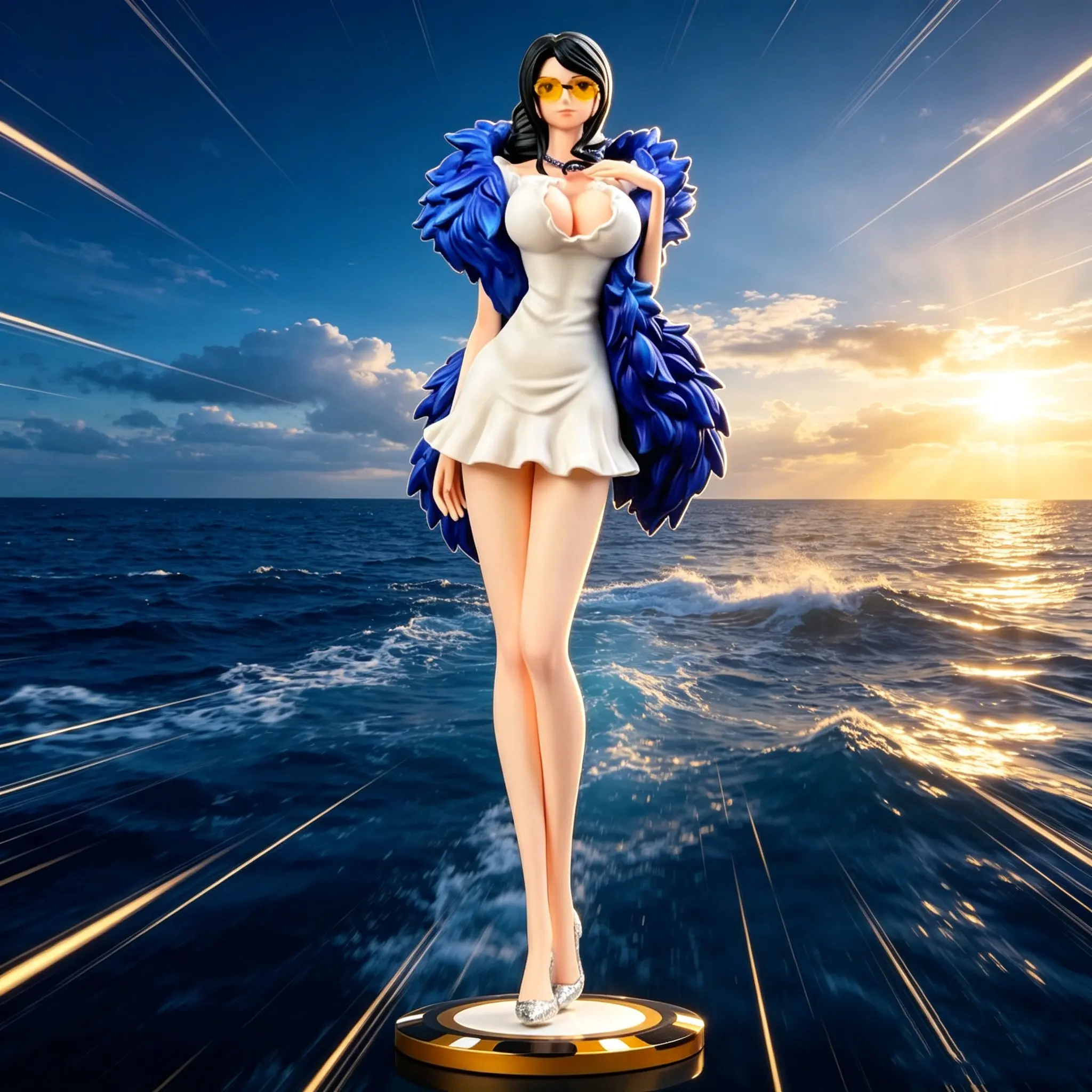 Figura de Anime de Nico Robin de One Piece de 31 cm, Miss All Sunday Robin, Figura de Ciudad Dorada, Modelo de PVC, Estatua GK, Colección, Decoración, Juguete, Regalo
