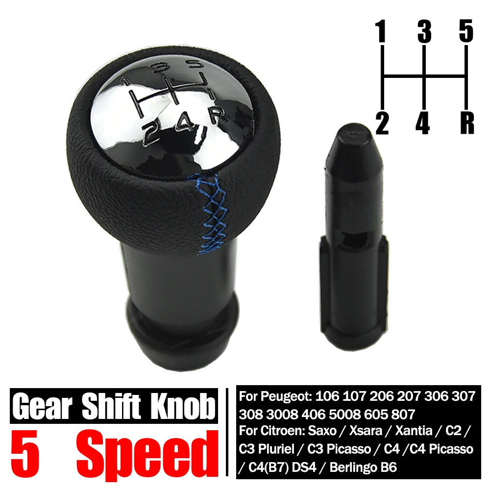 Gear Shift Knob Hand For Peugeot 106 107 205 206 207 306 307 308 309 405 406 407 508 605 607 for Citroen C1 C3 C4 view 2