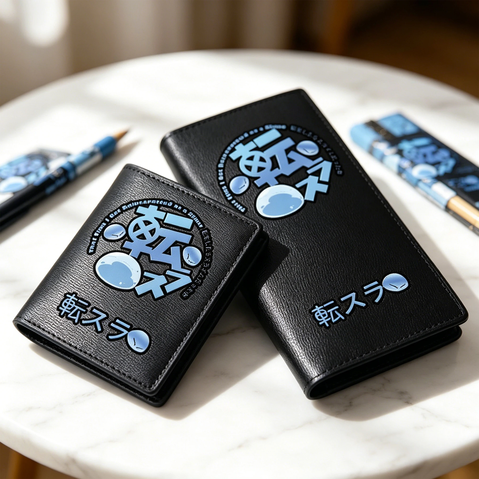 That Time I Got Reincarnated as a Slime Anime Long Purse Pu Leather Short Wallet Cartoon ID Card Holder Fashion Money Bag