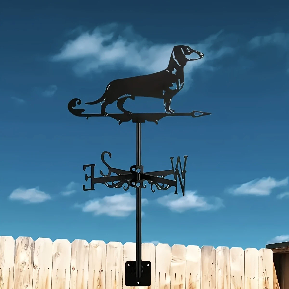 A Unique Metal Animal Dachshund Weather Vane - Providing The Perfect Garden Decoration for Your Home, Shed, Fence Post