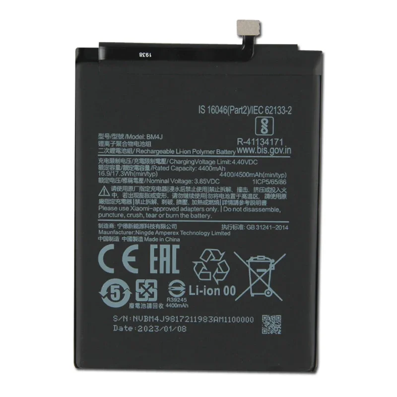 NEW Replacement Phone Battery BM4J For Xiaomi Redmi Note 8 Pro Rechargeable Batteries 4500mAh