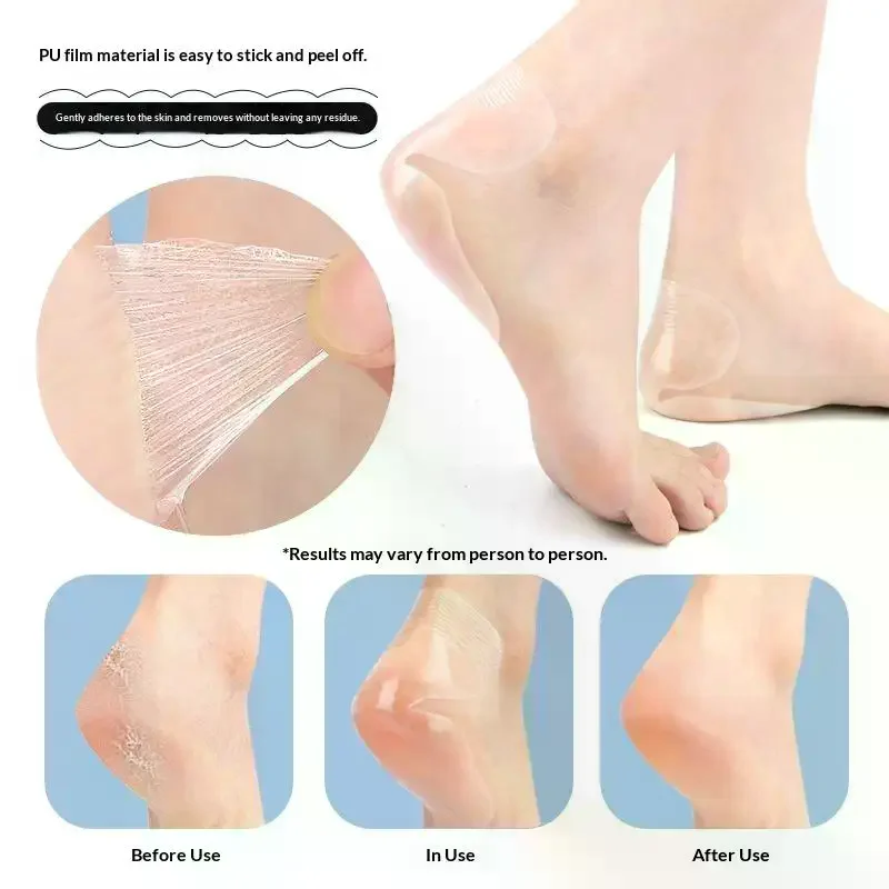 10Pcs Invisible Shoe Heel Liners Self-Adhesive Foot Care Stickers Gel Heel Protectors Anti-Blister Heel Pads Waterproof Cushion
