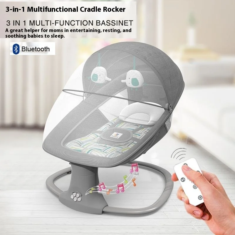 

Electric Baby Swing Rocker Automatic Glider Chair Newborn Infant Soothing Cradle Adjustable Recliner Sleeper with Music