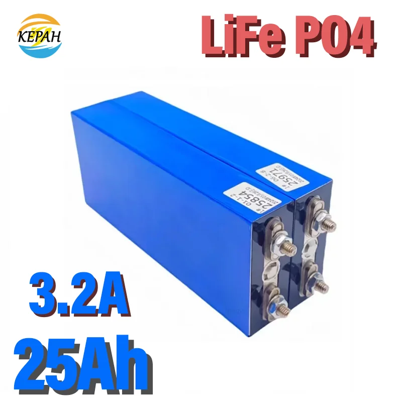 

2V 25000mAh LiFePO4 Battery Cell Deep Cycle for Solar Power UPS DIY 12V 24V 36V 48V 25Ah