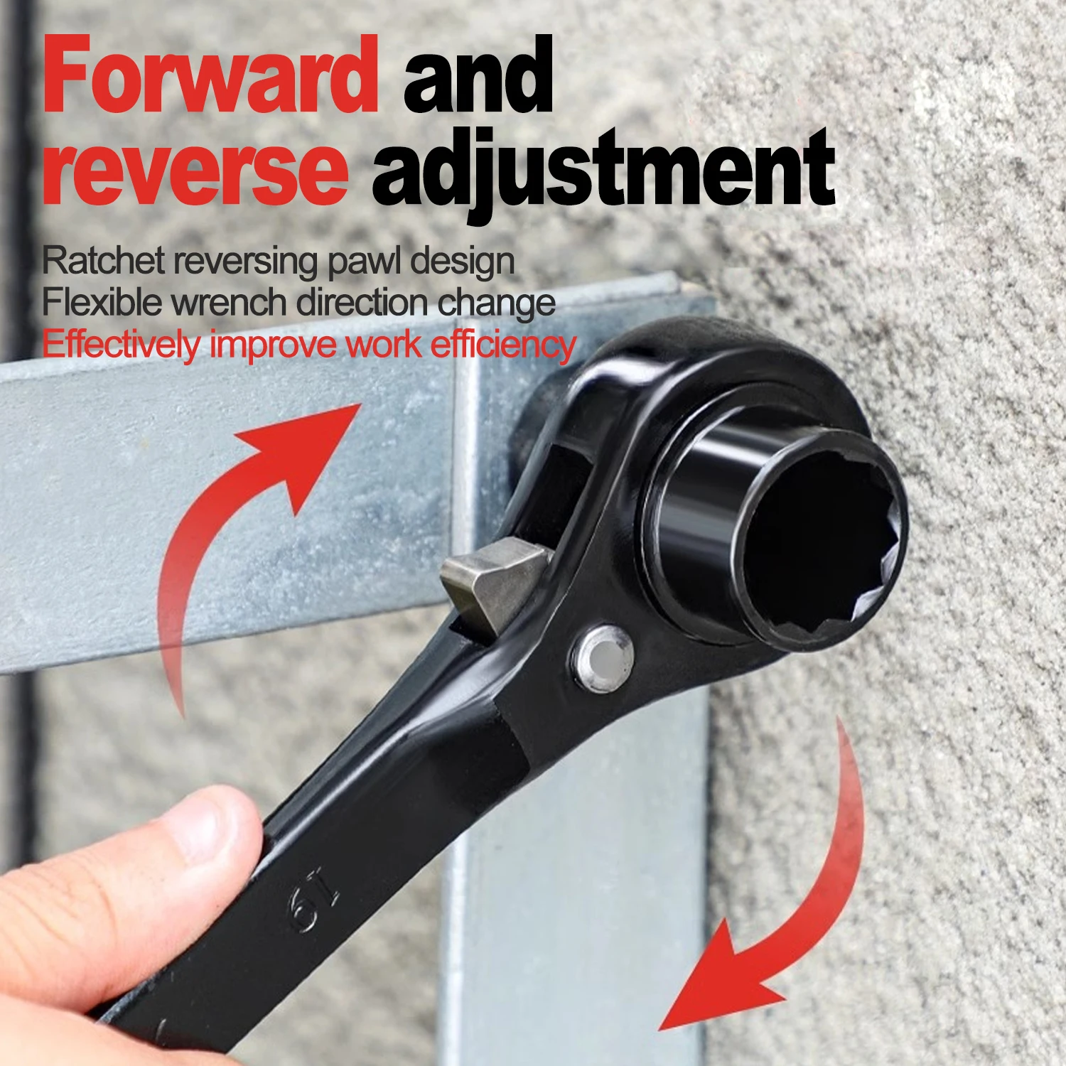 10-19mm Ratchet Wrench Socket Plum Blossom Multifunctional Pointed Tail Adjustable Sockets Adapter Hand Tools Wrenches view 3
