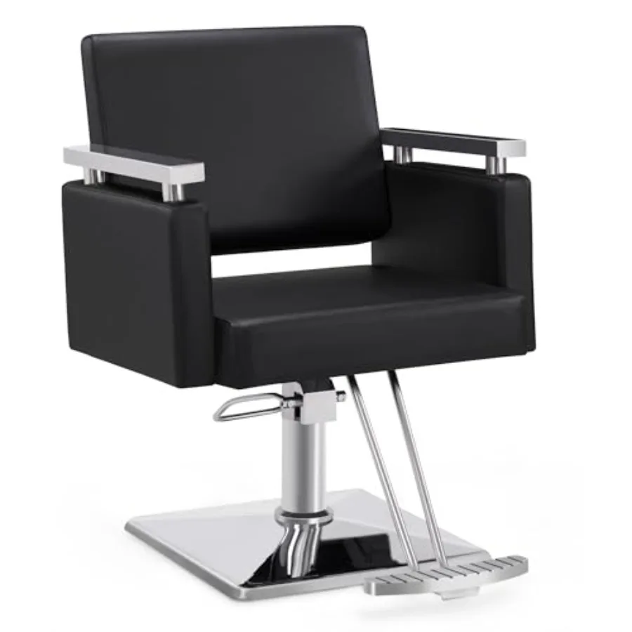 

BarberPub Classic Hydraulic Barber Chair Styling Salon Chair for Hair Stylist Beauty Spa Equipment 8808 Black