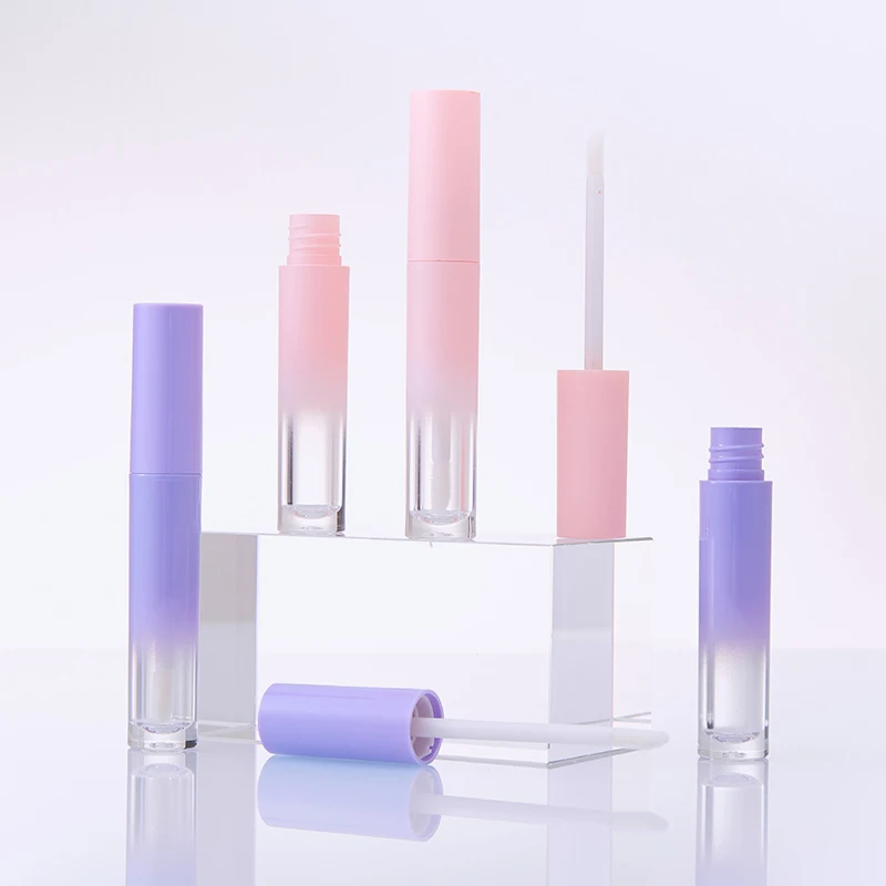 

5ML Gradient Purple Pink Empty Lipstick Gloss Tube Plastic Refillable Bottles Liquid Lipstick Container Lipgloss Sample Bottle