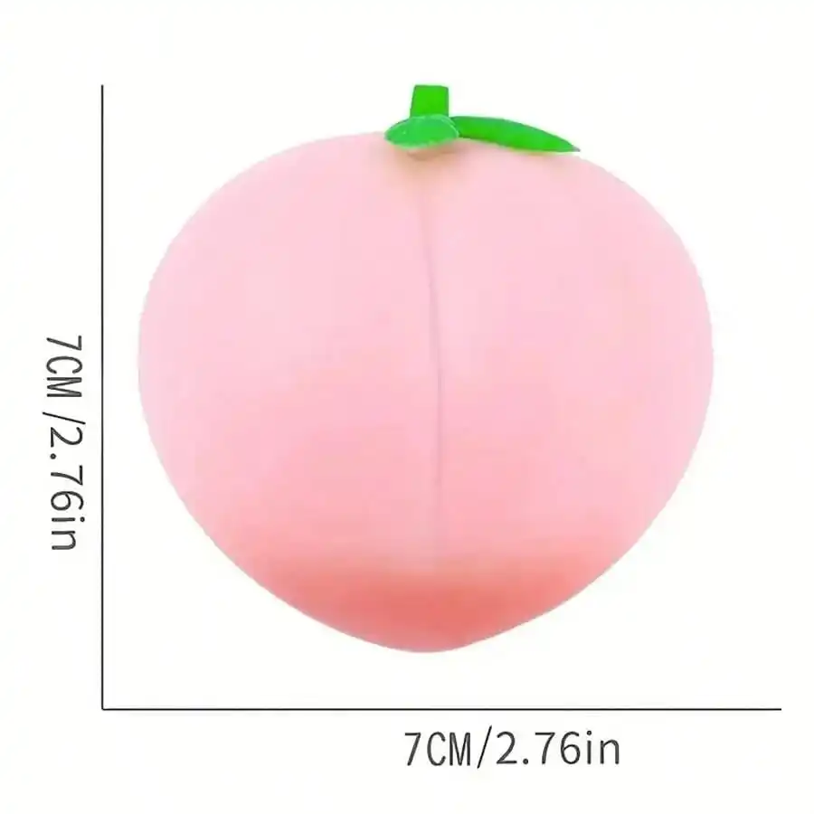 Simuliertes Pfirsich-Squishy-Spielzeug mit Farbverlauf, weiches Quetsch-Fidget-Spielzeug zur Stresslinderung, ASMR-Dekompression, Desktop-Scherzartikel – Detail 6