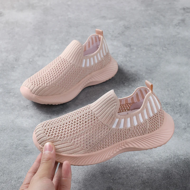 Fashion Children Breathable Lightweight Casual Shoes Non-slip Leg Children Men's and Women's Mesh Shoes Soft Sole Running Shoes