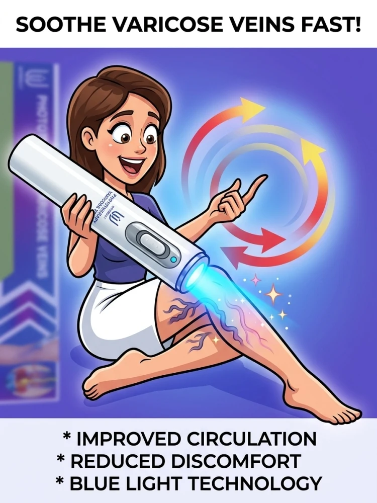 Handheld Blue Light Vein Care Laser Pen for Daily Leg Skin Care and Maintenance