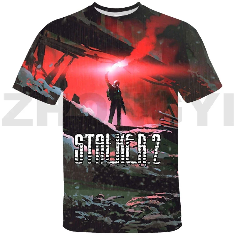 3D Anime S.T.A.L.K.E.R. 2 T-shirt Kids Short Sleeve Stalker 2 Heart of Gun T Shirt Oversize Tshirt Tee Children Streetwear