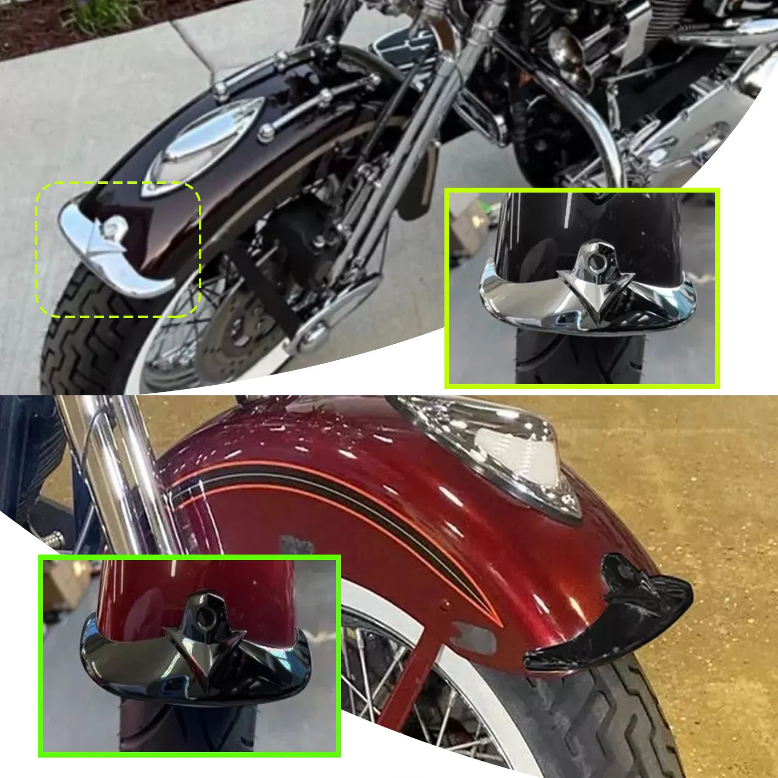 

Для Harley Heritage Springer FLSTS EFI FLSTSI Cross Bones FLSTSB Softail мотоциклетная глянцевая черная накладка на переднее крыло