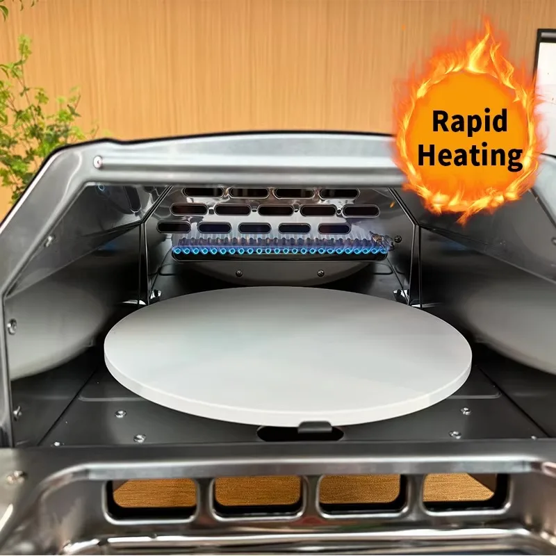 Pizza Oven Rotating Stone Small Outdoor Gas Fire Oven Pizza for Sale