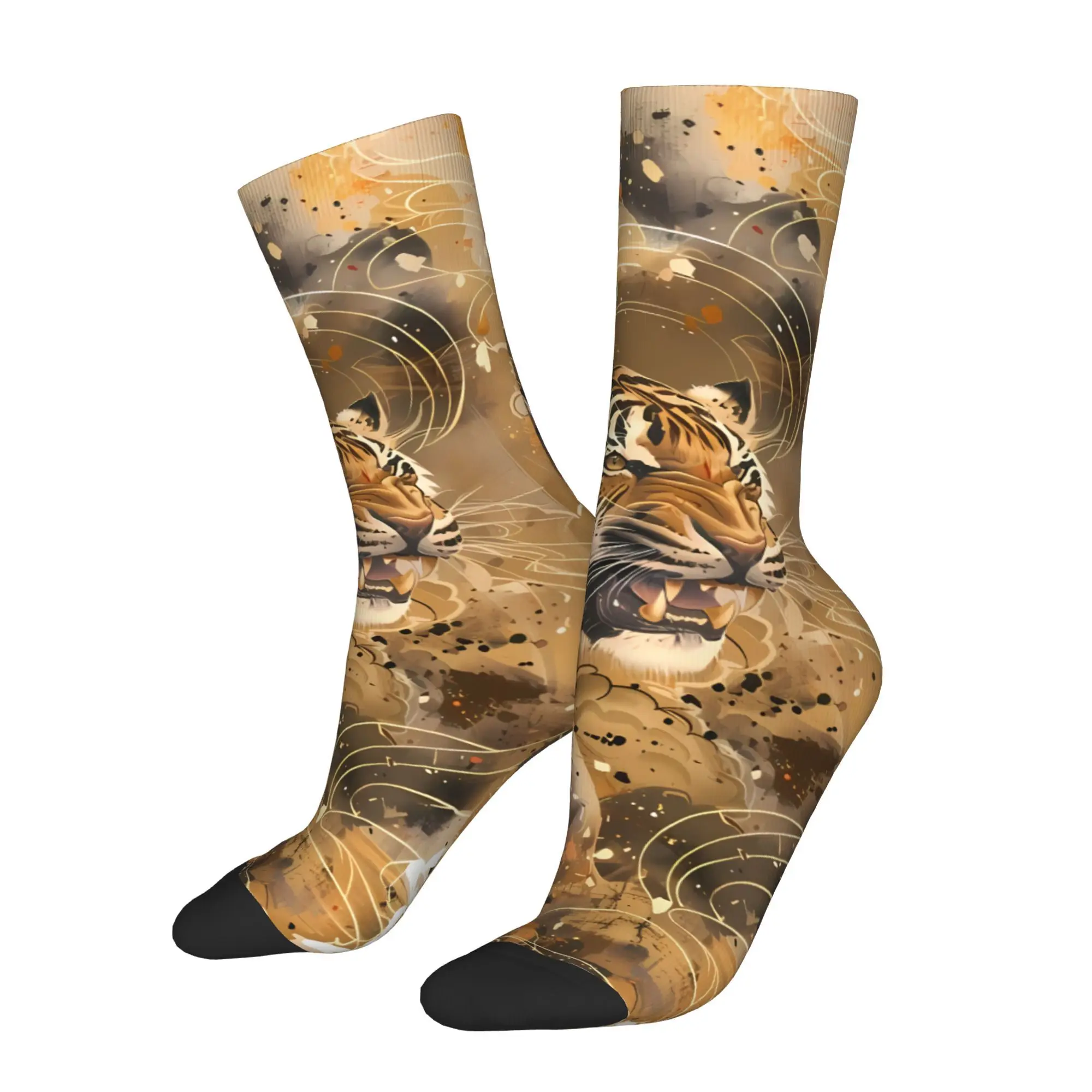 

Tiger Sock Printed Man Polyester Fashion