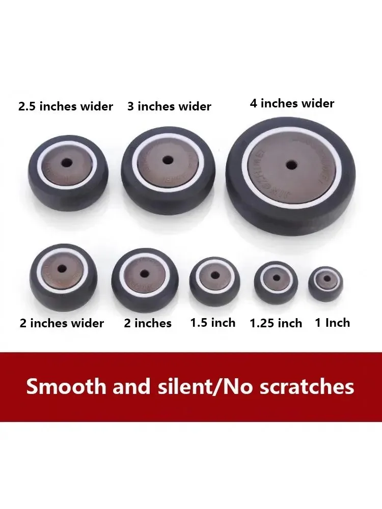 

4 Pcs/Lot Casters 1.5 Inch Tpe Wheel Casters/rubber Wheel Wear-resistant Nylon Universal Wheel & Accessories Nuts